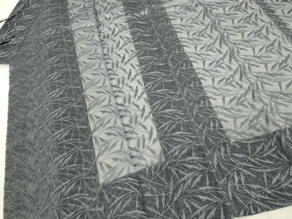 平和屋着物∞極上　道中着　スリーシーズン　春夏秋　塵除け　オーガンジー　ロング丈　刺繍　薄　薄い羊羹色地　反端付　逸品 DZAB8297kh6