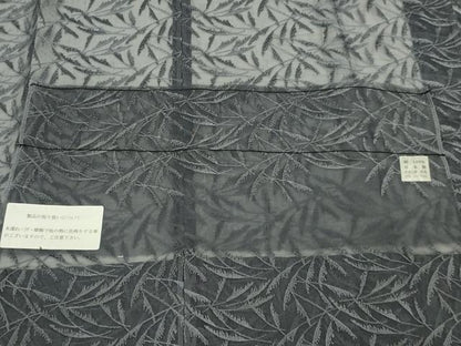 平和屋着物∞極上　道中着　スリーシーズン　春夏秋　塵除け　オーガンジー　ロング丈　刺繍　薄　薄い羊羹色地　反端付　逸品 DZAB8297kh6