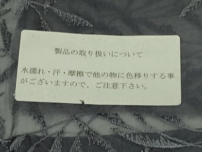 平和屋着物∞極上　道中着　スリーシーズン　春夏秋　塵除け　オーガンジー　ロング丈　刺繍　薄　薄い羊羹色地　反端付　逸品 DZAB8297kh6