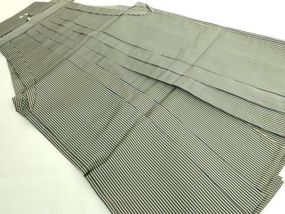 平和屋着物●極上　男性　馬乗り袴　宝鳳平　寿峯作　縞　逸品　DZAB8301kh6