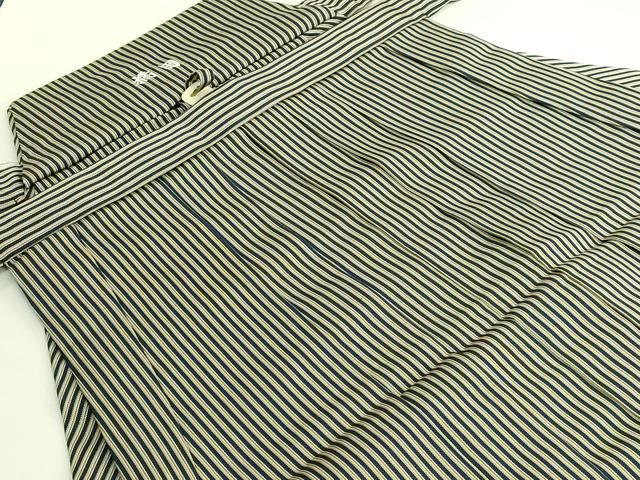 平和屋着物●極上　男性　馬乗り袴　宝鳳平　寿峯作　縞　逸品　DZAB8301kh6