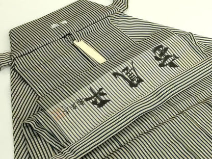 平和屋着物●極上　男性　馬乗り袴　宝鳳平　寿峯作　縞　逸品　DZAB8301kh6