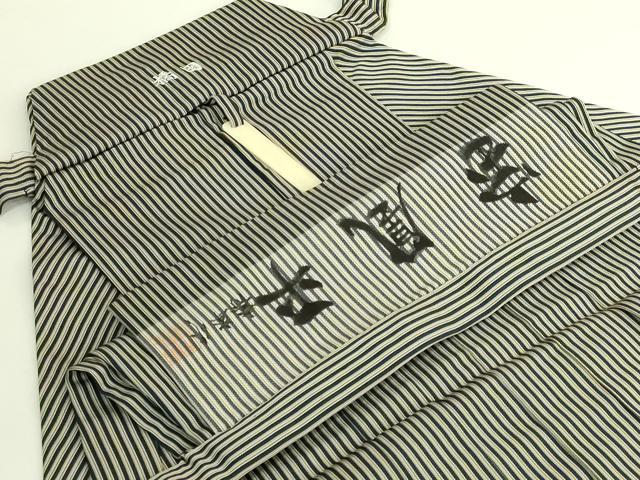 平和屋着物●極上　男性　馬乗り袴　宝鳳平　寿峯作　縞　逸品　DZAB8301kh6