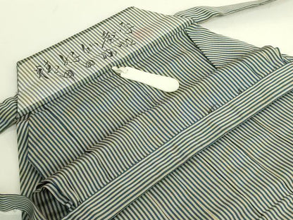 平和屋着物●極上　男性　人間国宝　甲田綏郎　精好仙台平　行灯袴　縞　逸品　DZAB8302kh6