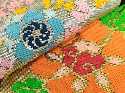 平和屋本店●極上　龍村美術織物　たつむら　六通柄　本袋帯　陽花元禄文　黒地　金銀糸　共箱付き　逸品　DZAB8307kh6