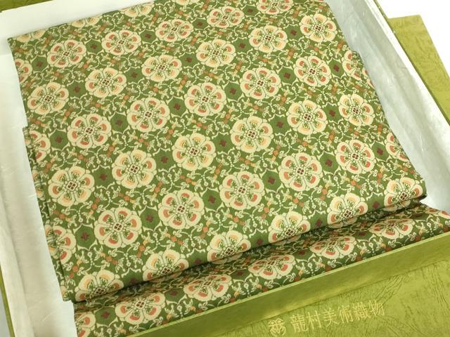 平和屋本店●極上　龍村美術織物　つけ帯　花鳥梅花文錦　共箱付き　逸品　DZAB8317kh6