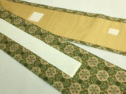 平和屋本店●極上　龍村美術織物　つけ帯　花鳥梅花文錦　共箱付き　逸品　DZAB8317kh6