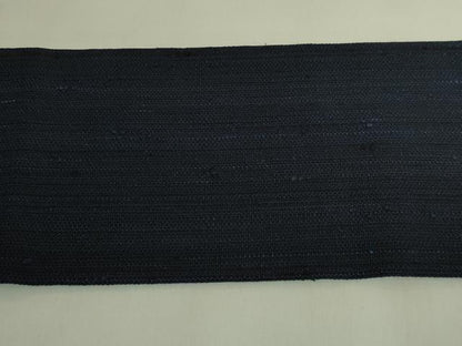 平和屋本店●極上　浦野理一　経節紬　九寸名古屋帯　濃い紺地　逸品　DZAB8323kh6