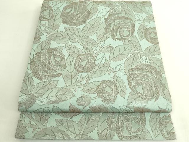 平和屋着物●極上　染色作家　草野一騎　六通柄袋帯　薔薇　バラ　逸品　DZAB8329kh6