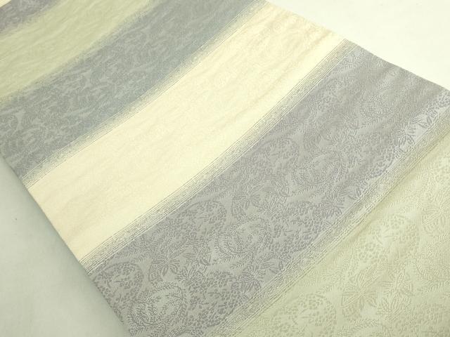 平和屋着物●極上　藍香房 阿波藍 天然灰汁醗酵建藍染 中西秀典 西陣 大光謹製 両面 六通柄袋帯　唐織　長尺　証紙付き　逸品　DZAB8346kh6
