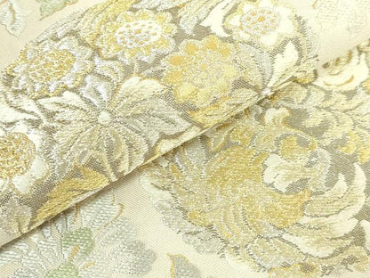平和屋本店●極上　織文意匠鈴木　六通柄袋帯　唐織　瑞鳥宝相華文　新綴錦　金銀糸　逸品　DZAB8349kh6