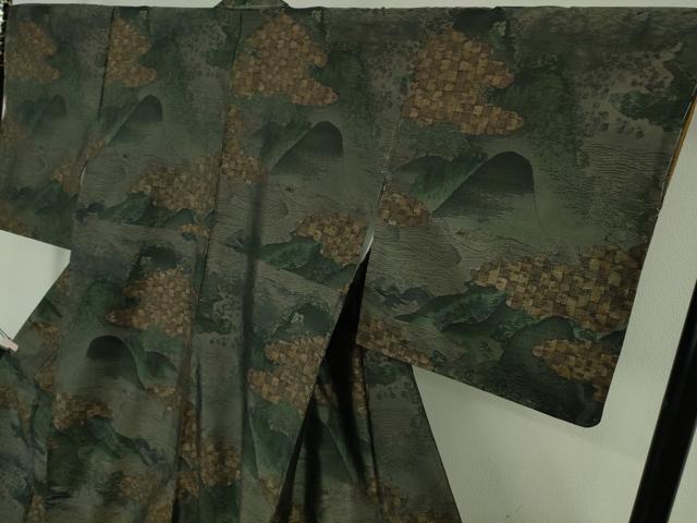 平和屋本店●極上　白泥染の第一人者・絣の魔術師　恵積五郎　本場大島紬　恵大島織物謹製　9マルキ　証紙付き　逸品　未使用　DZAB8355kh6