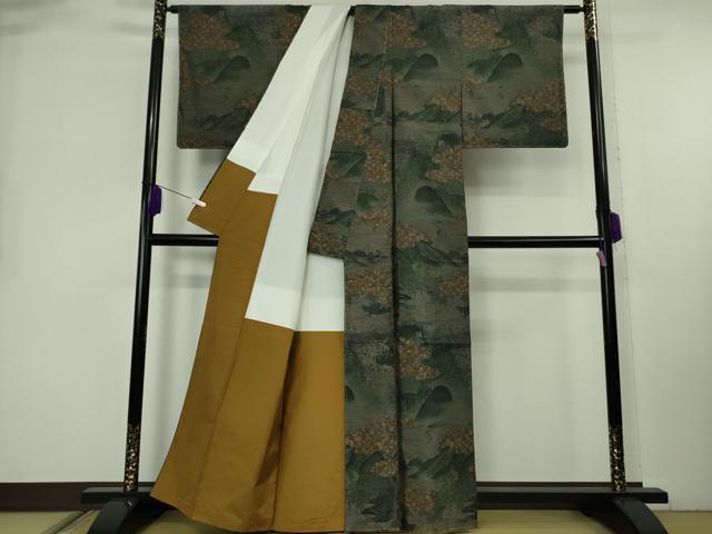 平和屋本店●極上　白泥染の第一人者・絣の魔術師　恵積五郎　本場大島紬　恵大島織物謹製　9マルキ　証紙付き　逸品　未使用　DZAB8355kh6