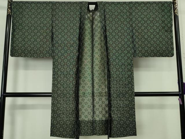 平和屋本店∞極上　西陣きもの會 長羽織 スリーシーズン 春夏秋　塵除け　紗　変幻花七宝　キララ箔　反端付き　逸品　未使用　DZAB8356kh6