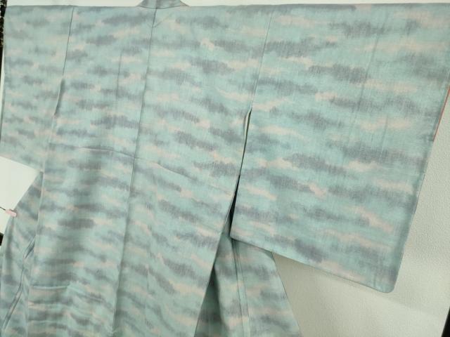 平和屋本店●極上　本場結城紬　重要無形文化財　奥順謹製　霞文　証紙付き　逸品　未使用　DZAB8357kh6