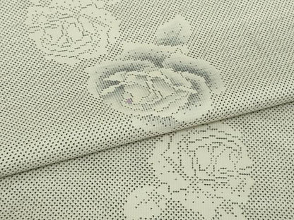 平和屋本店●極上　銀座もとじ　本場大島紬　白大島　薔薇　バラ　逸品　DZAB8360kh6