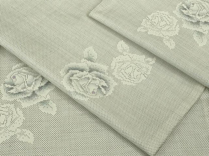 平和屋本店●極上　銀座もとじ　本場大島紬　白大島　薔薇　バラ　逸品　DZAB8360kh6