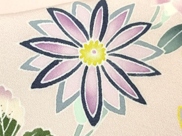 平和屋本店●極上　訪問着　友禅　作家物　枝花文　虹色地　暈し染め　逸品　DZAB8362kh6