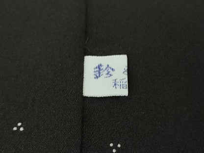 平和屋本店●極上　人間国宝 小宮康孝　江戸小紋　舞花文　黒地　鈴乃屋扱い　逸品　DZAB8372kh6