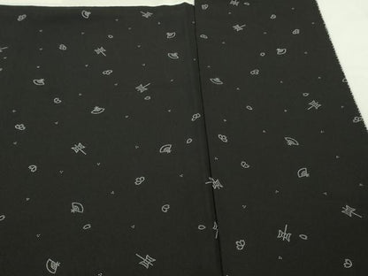 平和屋本店●極上　人間国宝 小宮康孝　江戸小紋　舞花文　黒地　鈴乃屋扱い　逸品　DZAB8372kh6