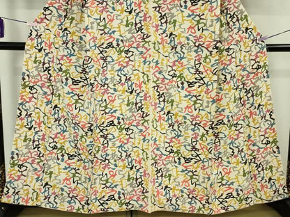 平和屋本店●超希少　人間国宝　芹沢圭介　型絵染　小紋　いろは唄　縮緬地　落款有り　逸品　未使用　DZAB8373kh6