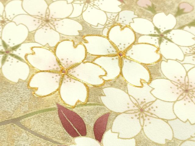 平和屋本店●極上　訪問着　駒刺繍　枝桜　枝菊　暈し染め　金彩　逸品　DZAB8379kh6