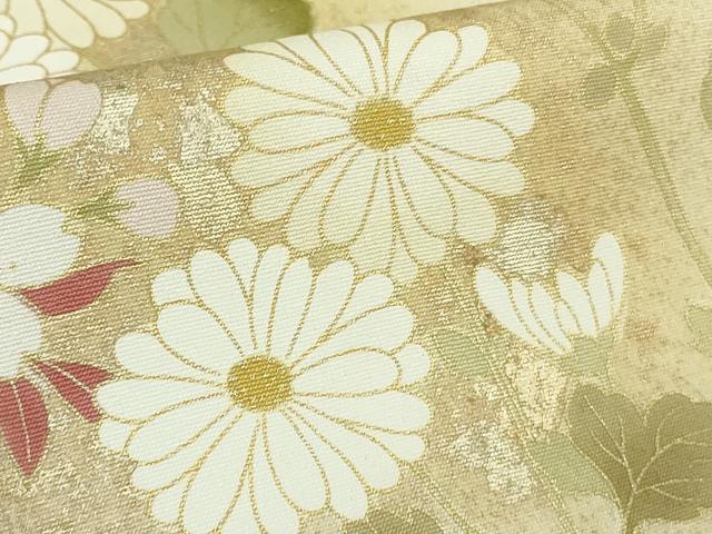 平和屋本店●極上　訪問着　駒刺繍　枝桜　枝菊　暈し染め　金彩　逸品　DZAB8379kh6