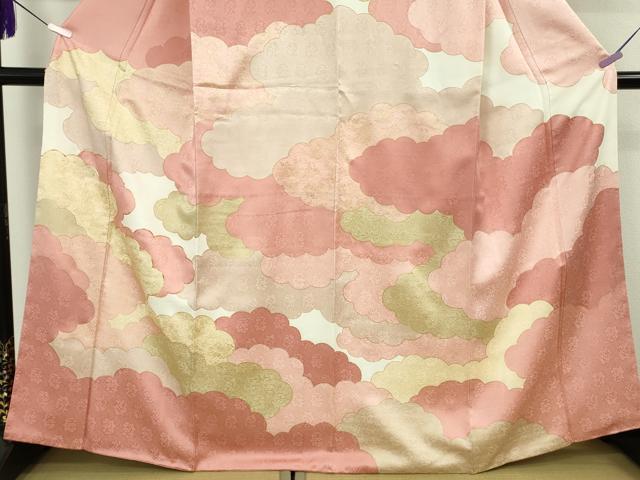 平和屋本店●極上　皇室献上作家　藤井寛　訪問着　駒刺繍　雲重ね　金彩　逸品　DZAB8384kh6