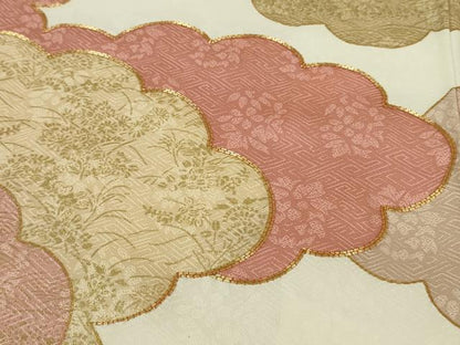 平和屋本店●極上　皇室献上作家　藤井寛　訪問着　駒刺繍　雲重ね　金彩　逸品　DZAB8384kh6