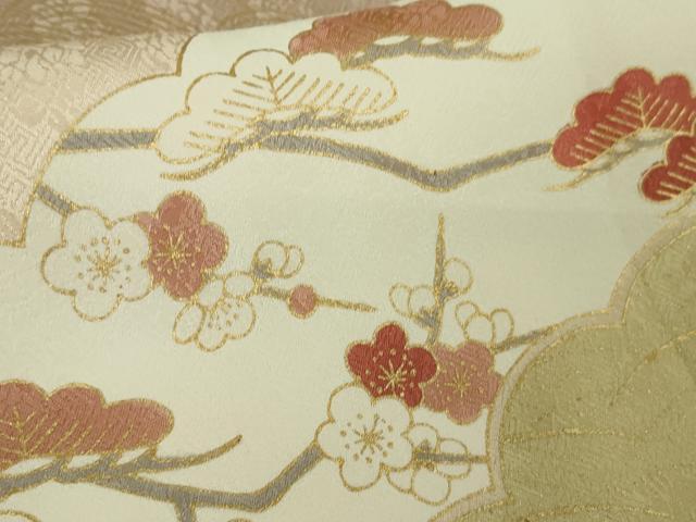 平和屋本店●極上　訪問着　吉澤友禅　駒刺繍　雲取り吉祥花文　洗柿色地　金彩　ますいわ屋扱い　逸品　DZAB8385kh6