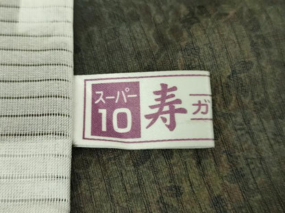 平和屋本店＊希少　夏物　前田仁仙　仁仙更紗　本場縞大島紬　夏大島　寿紬謹製　更紗花鳥文　証紙付き　逸品　DZAB8393kh6