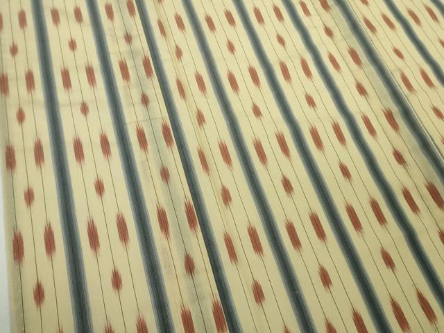 平和屋着物＊極上　夏物　明石ちぢみ　絣間道　逸品　未使用　DZAB8399kh6