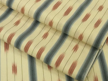 平和屋着物＊極上　夏物　明石ちぢみ　絣間道　逸品　未使用　DZAB8399kh6