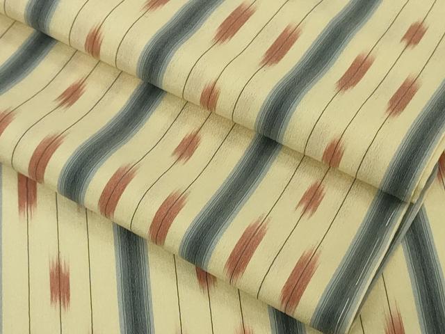 平和屋着物＊極上　夏物　明石ちぢみ　絣間道　逸品　未使用　DZAB8399kh6