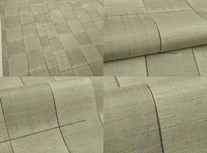 平和屋本店●希少　人間国宝　志村ふくみ　紬　銀峯　市松文様　たとう紙付き　逸品　未使用　DZAB8401kh6