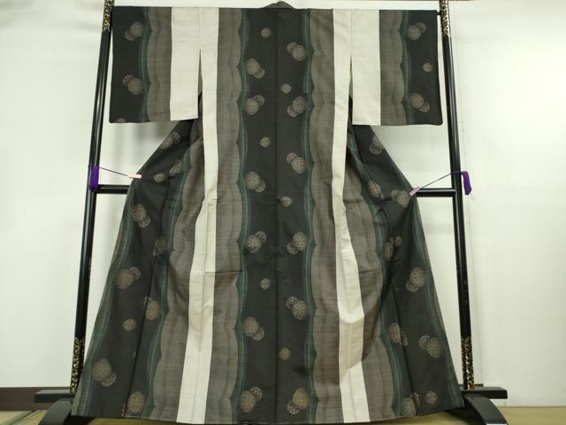 平和屋本店●極上　本場大島紬　7マルキ　正倉院花間道　逸品　未使用　DZAB8406kh6