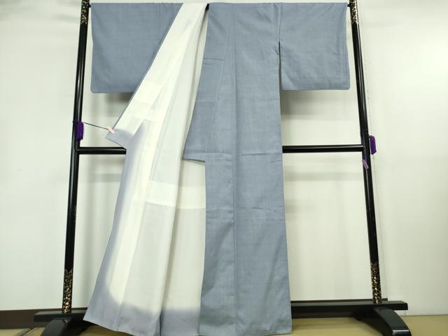平和屋本店●極上　本場結城紬　重要無形文化財　色無地　紅碧色　証紙・証明書付き　逸品　DZAB8409kh6