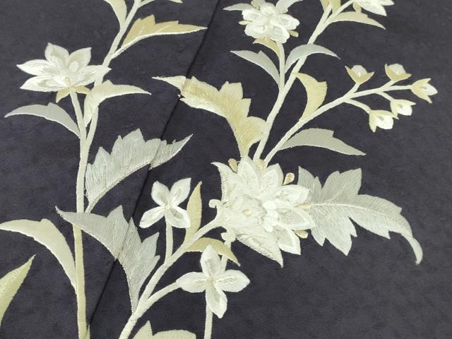 平和屋本店●極上　訪問着　総手刺繍　枝花文　暈し染め　金銀糸　逸品　DZAB8421kh6