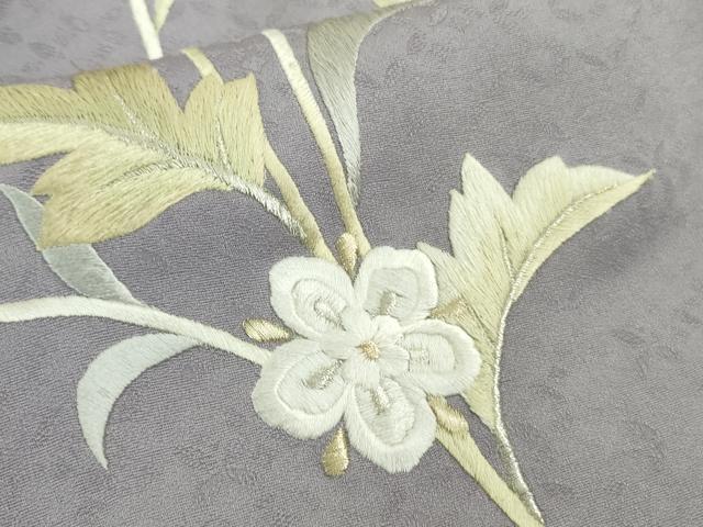 平和屋本店●極上　訪問着　総手刺繍　枝花文　暈し染め　金銀糸　逸品　DZAB8421kh6
