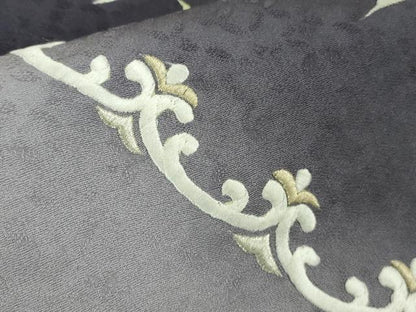 平和屋本店●極上　訪問着　総手刺繍　枝花文　暈し染め　金銀糸　逸品　DZAB8421kh6