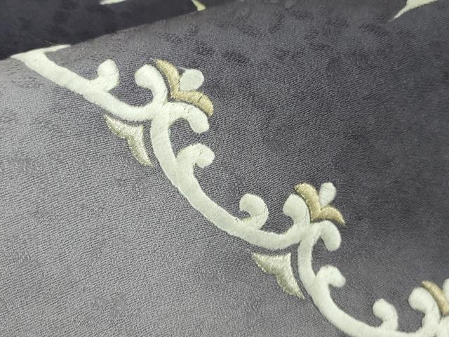 平和屋本店●極上　訪問着　総手刺繍　枝花文　暈し染め　金銀糸　逸品　DZAB8421kh6
