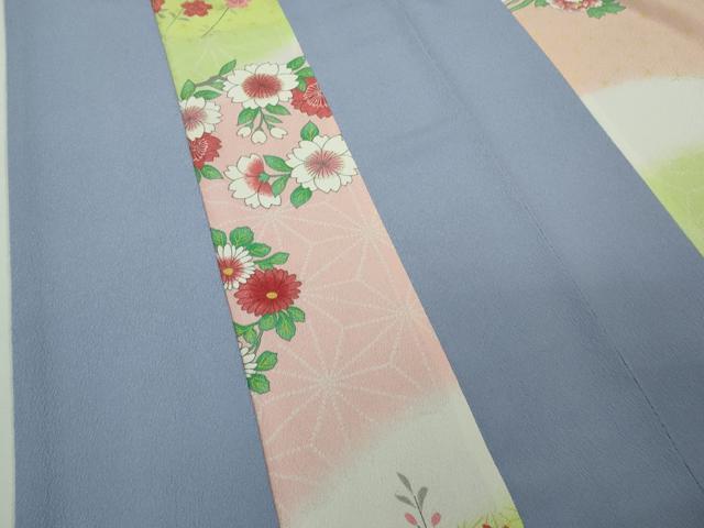 平和屋本店●極上　洗える最高級着物　＜英＞はなぶさ謹製　小紋　花間道　逸品　DZAB8433kh6