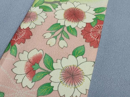 平和屋本店●極上　洗える最高級着物　＜英＞はなぶさ謹製　小紋　花間道　逸品　DZAB8433kh6