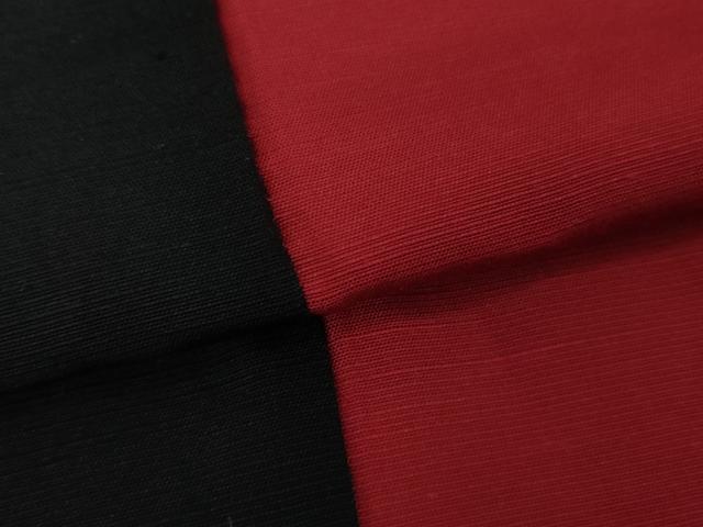 平和屋本店●極上　男性　銀座もとじ　小紋　片身替わり　キングサイズ　黒×赤　逸品　DZAB8445kh6