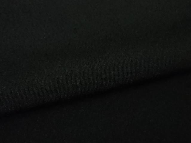 平和屋本店●極上　男性　銀座もとじ　色無地　キングサイズ　袷　黒地　御召縮緬　逸品　DZAB8453kh6
