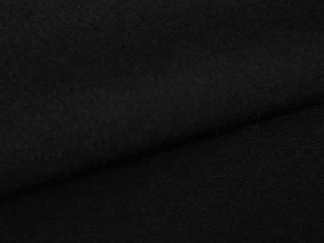 平和屋本店▽極上　男性　銀座もとじ　色無地　単衣　キングサイズ　黒地　御召縮緬　逸品　DZAB8458kh6