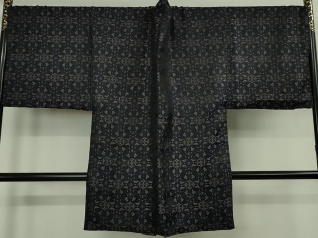 平和屋本店∞極上　男性　長羽織　キングサイズ　お召地　名物裂文様　逸品　DZAB8467kh6