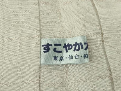 平和屋本店∞極上　男性　長羽織　キングサイズ　お召地　灰白色地　羽裏・幽霊　逸品　DZAB8469kh6