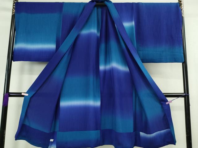 平和屋本店∞極上　男性　長羽織　単衣　キングサイズ　暈し染め　逸品　DZAB8475kh6
