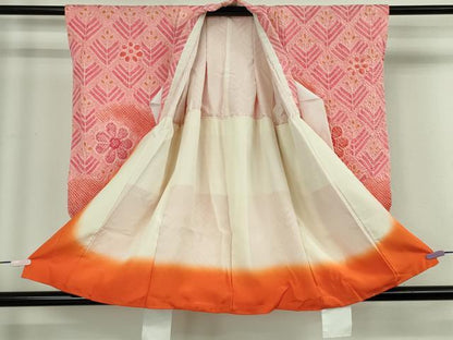 平和屋本店[]極上 七五三 女の子 3歳 祝着 総絞り 舞花 若松葉 逸品 DZAB8486kh6